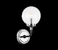 Matteo Particles 1 Light Wall Sconce In Black & Chrome