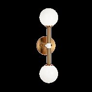 Matteo Stellar 2 Light Wall Sconce In Aged Gold Brass