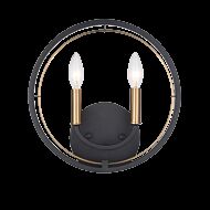 Matteo Odyssey 2 Light Wall Sconce In Black