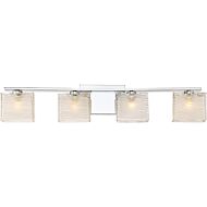 Westcap Four Light Bath Fixture in Polished Chrome by Quoizel