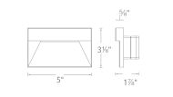 WAC LED Horizontal Ledge Step and Wall Light in White