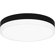 Weldin LED Flush Mount in Matte Black White by Quoizel