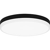 Weldin LED Flush Mount in Matte Black White by Quoizel