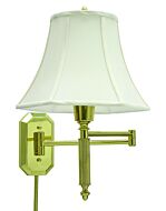 House of Troy Swing Arm Wall Lamp in Polished Brass Finish