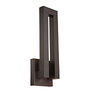 Modern Forms Forq 1 Light Outdoor Wall Light in Bronze