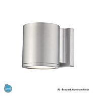 Tube 1-Light LED Wall Light in Brushed Aluminum