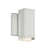 Block 1-Light LED Wall Light in Brushed Aluminum