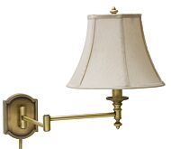 House of Troy Bead Swing Arm Wall Lamp in Antique Brass