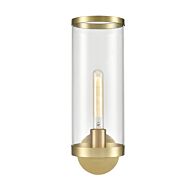 Alora Revolve Wall Sconce tural Brass And Clear Glass