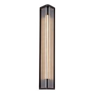 Sabre LED Vanity in Ribbed Glass Urban Bronze by Alora