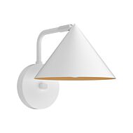 Remy One Light Wall Sconce in White by Alora