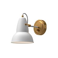 Felix One Light Vanity in Aged Gold White by Alora