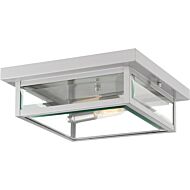 Westover 2-Light Flush Mount in Stainless Steel