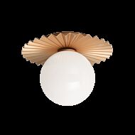 Matteo Modern Ruff 1 Light Wall Sconce In Matte Gold