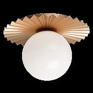 Matteo Modern Ruff 1 Light Wall Sconce In Matte Gold