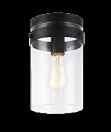 Matteo Zale 1 Light Ceiling Light In Black