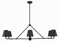 Xavier 6-Light Chandelier in Matte Black