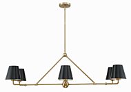 Xavier Six Light Chandelier in Vibrant Gold by Crystorama