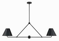 Xavier 4-Light Chandelier in Matte Black